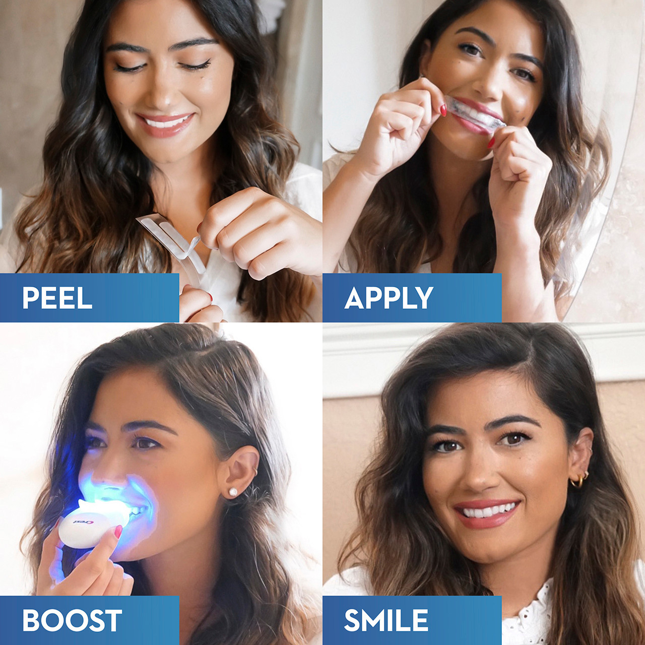 Oral-B Crest 3DWhitestrips Dental Whitening Kit 1 Hour Express + LED Accessories Light | AU_OB78583