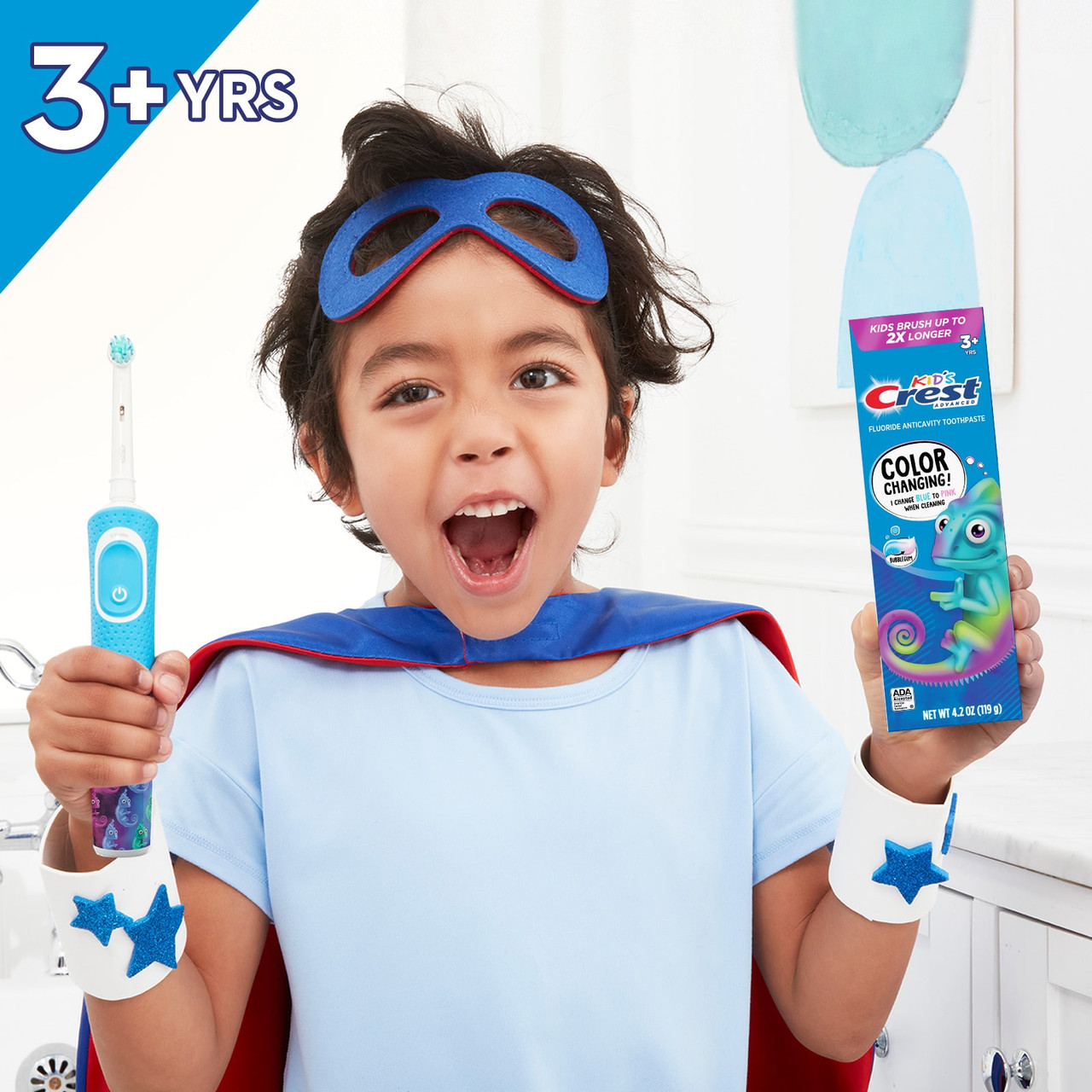 Oral-B Crest Kids Enamel + Cavity Protection Bundles White / Blue | AU_OB12227