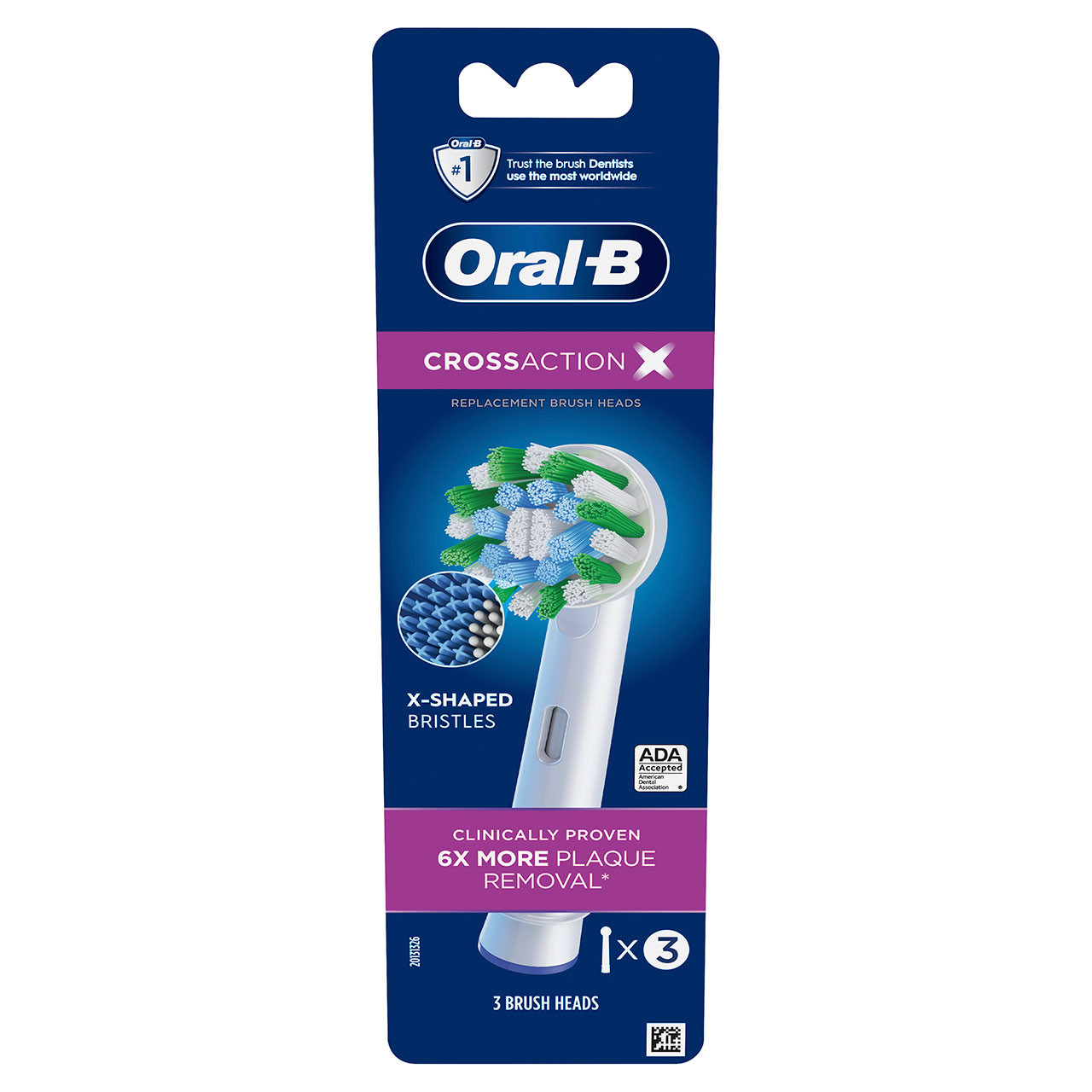 Oral-B CrossAction X-Filament Others Brush Heads White | AU_OB12730