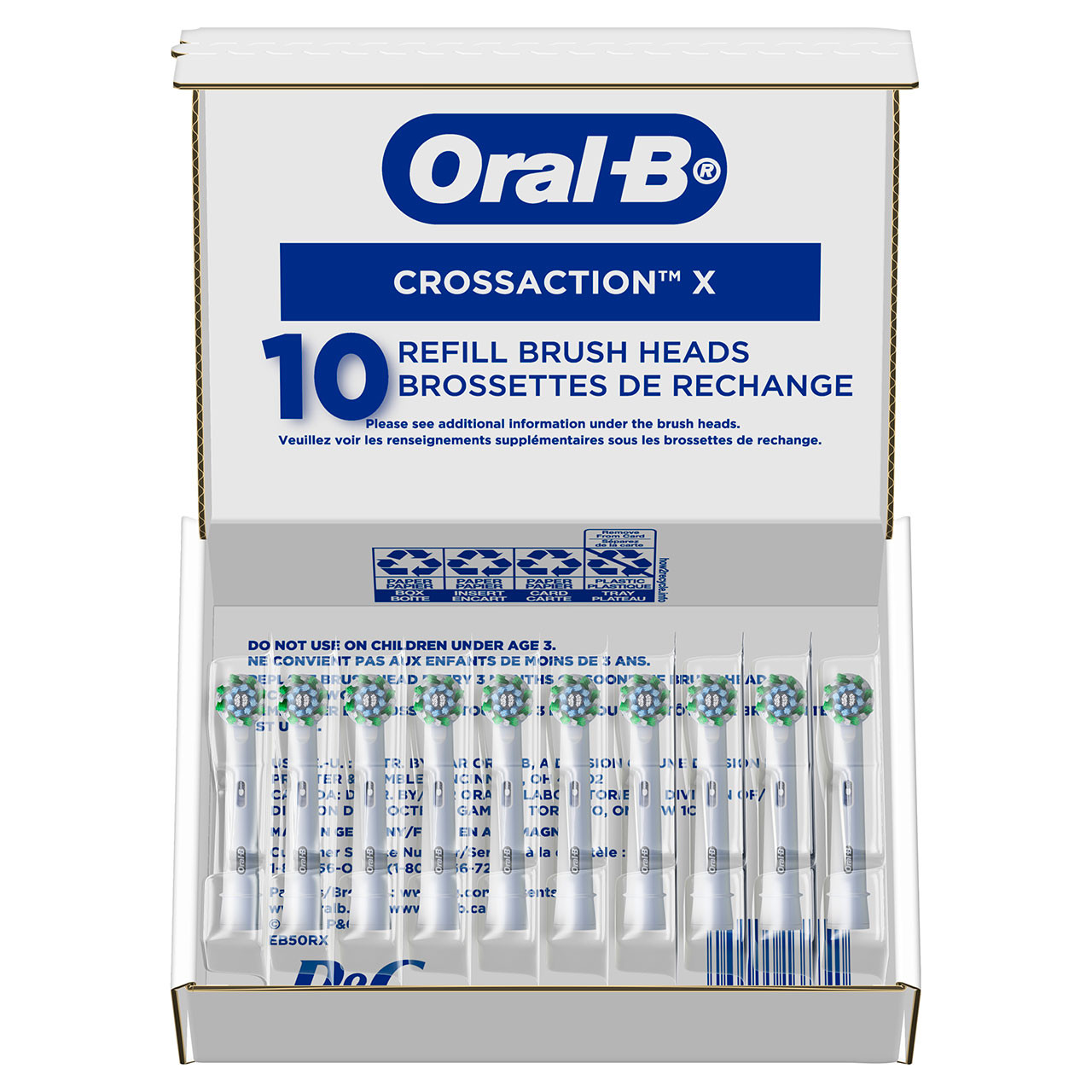 Oral-B CrossAction X-Filament Others Brush Heads Blue | AU_OB54172