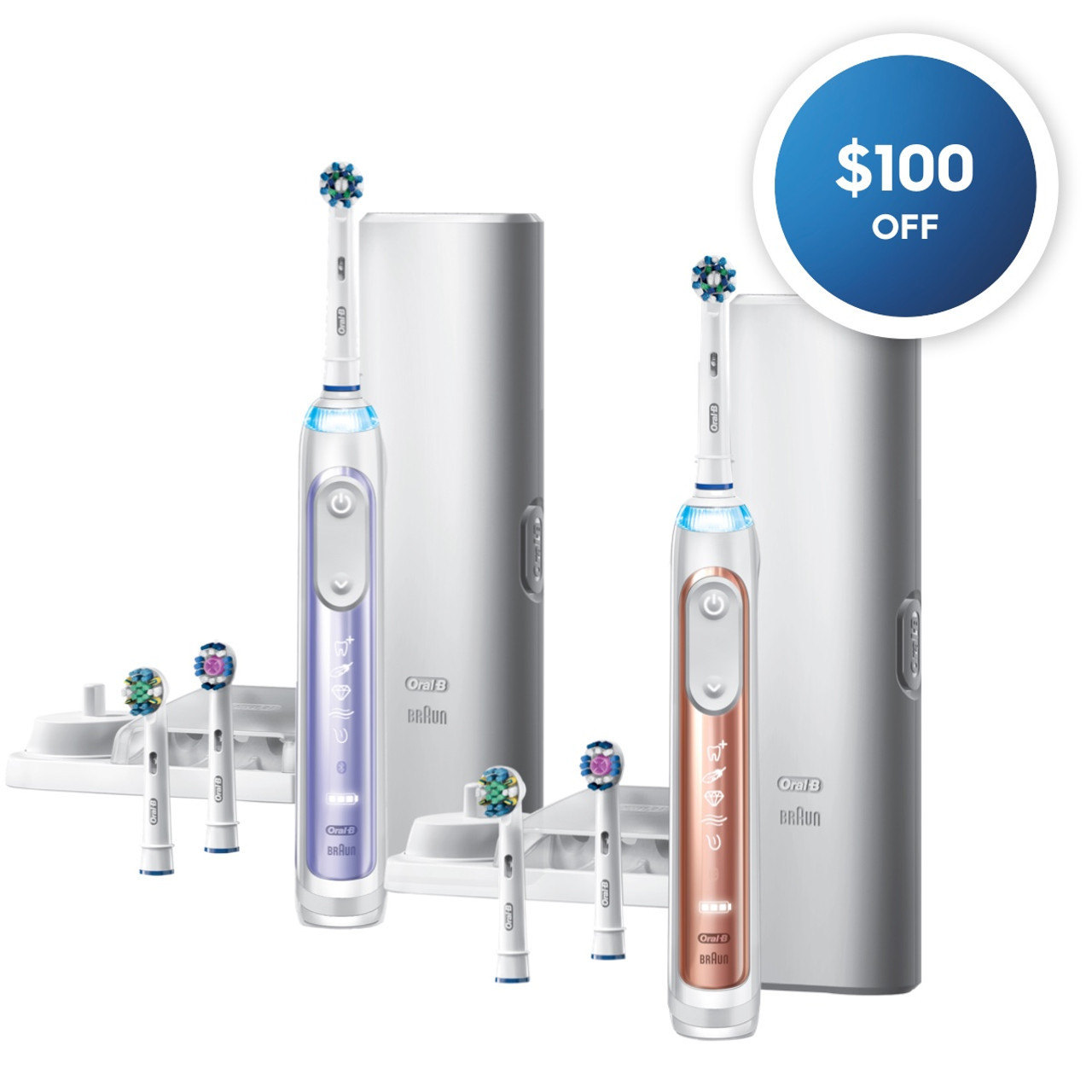 Oral-B Genius 7500 Rechargeable Genius Series Purple Rose Gold | AU_OB98566