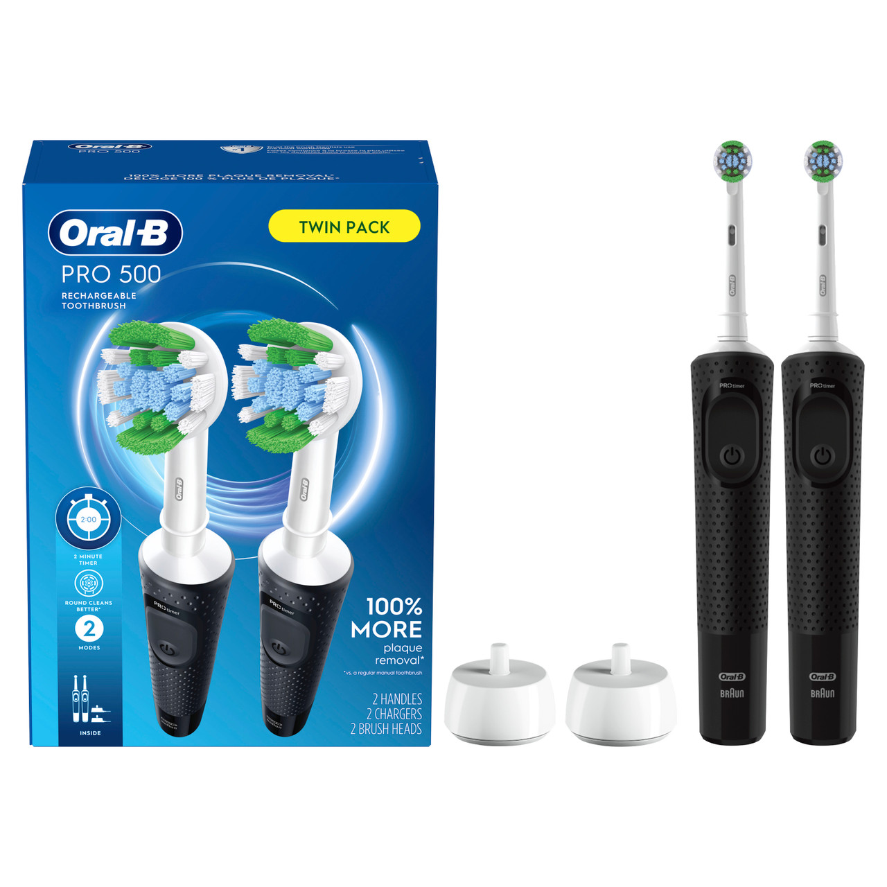 Oral-B Pro 500 Rechargeable Pro Series Black | AU_OB91465