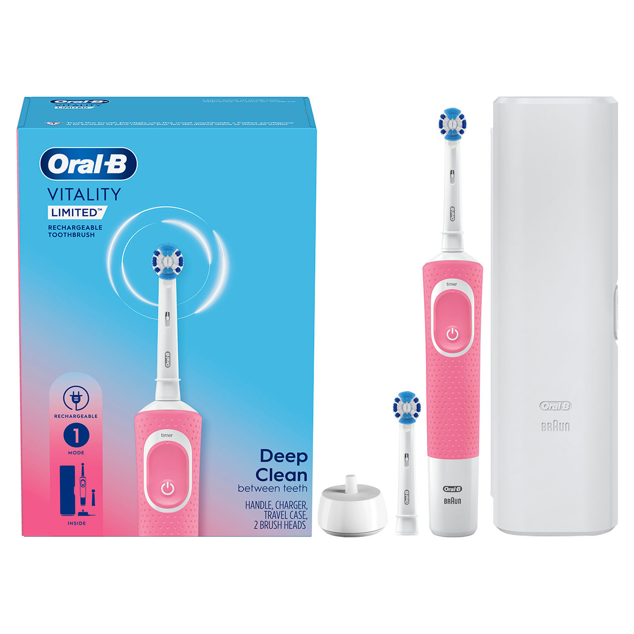 Oral-B Vitality Limited Rechargeable Pro Series White / Pink | AU_OB21113