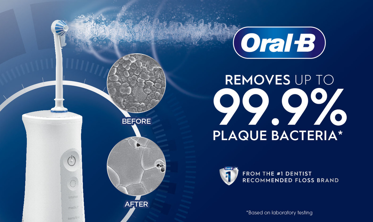 Oral-B Water Flosser Advanced, Portable Oral Irrigator Handle Accessories White | AU_OB13149