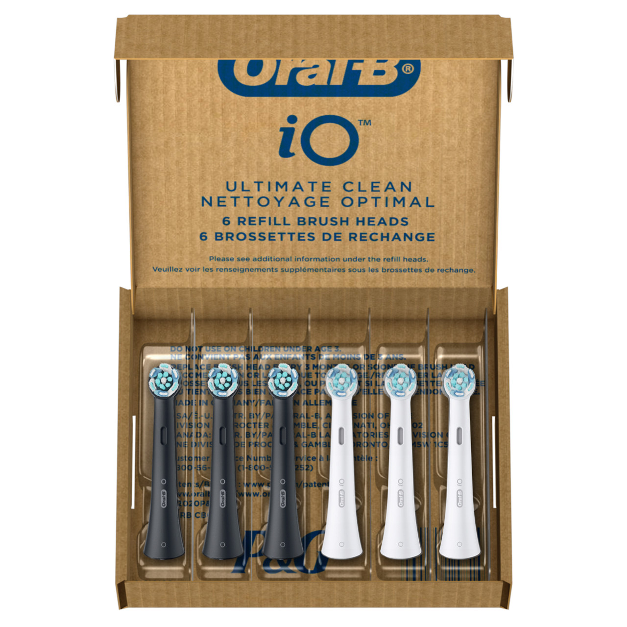 Oral-B iO Ultimate Clean iO Brush Heads White / Black | AU_OB85787